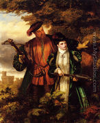 Henry VIII and Anne Boleyn Deer Shooting In Windsor Forest - William Powell Frith