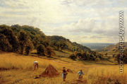Harvesting At Luccombe, Isle Of Wight - Alfred Glendening