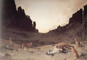 Dogs of the Douar Devouring a Dead Hourse in the Gorges of El Kantar - Gustave Achille Guillaumet