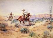 Roping a Wolf - Charles Marion Russell