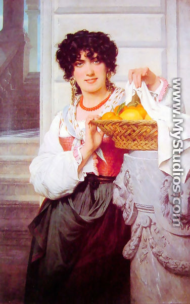 Pisan Girl with Basket of Oranges and Lemons - Pierre Auguste Cot