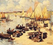 A French Harbor - Fernand Marie Eugene Legout-Gerard