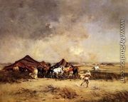Arab Encampment - Victor Pierre Huguet
