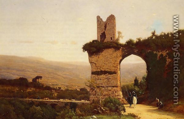 The Commencement of the Galleria (or Rome, the Appian Way) - George Inness