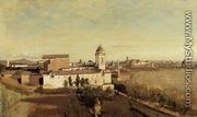 Rome, the Trinita dei Monti - View from the Villa Medici - Jean-Baptiste-Camille Corot