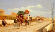 Travellers In The Roman Campagna - Pietro Gabrini