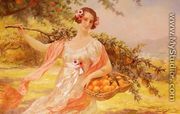 Femme Aux Oranges (Lady with Oranges) - Eugene Auguste Francois Deully