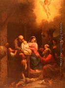 La Vista De' Pastori Al Bambino Gesu Nel Presepio (The Presentation of the Shepherds to the Christ Child in the Stable) - Natale Schiavoni