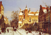 A Dutch Village In Winter - Willem Koekkoek