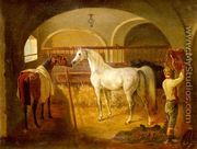 Stallinneres (Inside the Stable) - Jacques Laurent Agasse