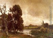 Gewitter Uber Sommerlicher Flusslandschaft (Thunderstorm over a Summer River Landscape) - Adolf Stabli
