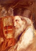 A Rabbi Holding The Torah - Simeon Solomon