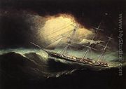 Ship In A Storm - James E. Buttersworth
