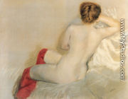Nudo con le Calze Rosse - Giuseppe de Nittis