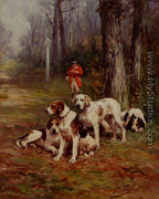 Hunting Dogs At Rest - Charles Olivier De Penne