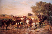 The Watering Hole - Giuseppe Palizzi