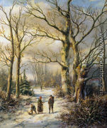 Woodgatherers in a Winter Forest - Hendrik Barend Koekkoek