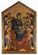 The Virgin And Child In Majesty Surrounded By Six Angels - (Cenni Di Peppi) Cimabue