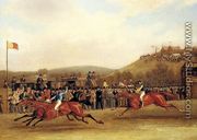 Vivian, Lady Emily and Wallington at the Finish of The Hunter's Stakes at Worthy Down, Winchester in July 1835 - James Pollard