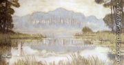 Landscape With Overgrown Pond - Jean-Francis Auburtin