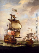 The English Fleet At Sea - Adriaen Van Diest