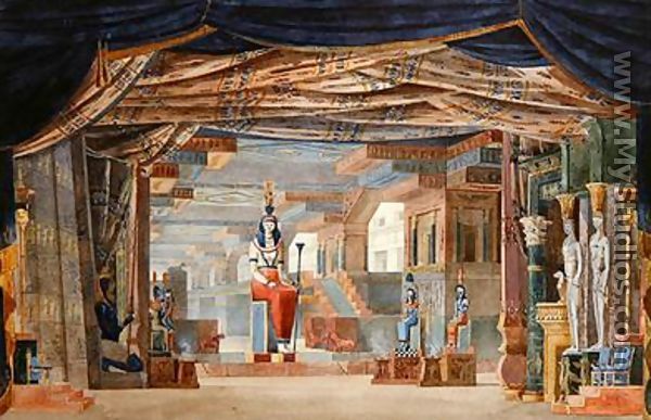Egyptian Stage Design for Act III of 
