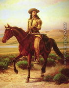 William Frederick Cody on his horse Charlie - William de la Montagne Cary