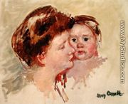 Mother in Profile with Baby Cheek to Cheek (No.2), c.1909 - Mary Cassatt