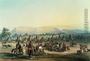 Camp of Piekann Indians - George Catlin
