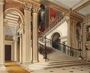 Stair Case, Buckingham House, from 'The History of the Royal Residences' - Richard Cattermole