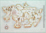 Map of the island of Martinique, 1599 - Samuel de Champlain