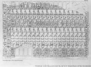 Letter addressed to the French Ambassador Pierre de Blacas d'Aulps regarding the Royal Museum of Egyptian Art in Turin, genealogical table from a temple in El-Haraba, 1824 - Jean Francois Champollion