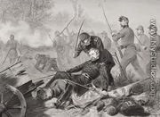 Death of General Isaac Stevens (1818-62) during the attack on Chantilly, Viriginia 1862 - Alonzo Chappel
