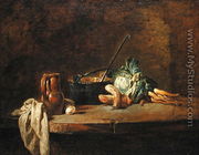 Still life of Vegetables for the Soup, c.1732 - Jean-Baptiste-Simeon Chardin
