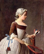 Girl with Racket and Shuttlecock, c.1740 - Jean-Baptiste-Simeon Chardin