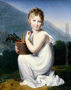 Young Girl Eating Cherries - Jeanne-Elisabeth Chaudet