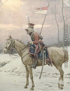 A Lancer of Napoleon's Polish Guards on Winter Patrol - Jan van Chelminski
