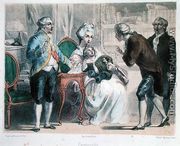 Parmentier presents the potato to Louis XVI and his family - Albert Chereau