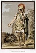 Achilles in Armour, costume for 'Iphigenia in Aulis', from Volume II of 'Research on the Costumes and Theatre of All Nations' - Philippe Chery