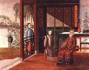 Flute recital in a garden room - Chinese School