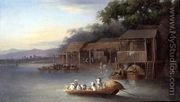 A Riverside Dwelling, Indo-China - George Chinnery