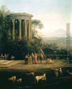 Landscape with the Father of Psyche sacrificing to Apollo - Claude Lorrain (Gellee)