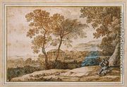 Landscape with a shepherd and his dog - Claude Lorrain (Gellee)
