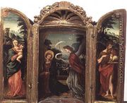 Madonna and Child; Annunciation; St. John the Baptist - Pieter Coecke Van Aelst