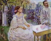 Self Portrait of the Artist with his Sister, Elena Borisova-Musatova, 1898 - Viktor Elpidiforovich Borisov-Musatov