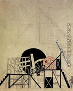 Stage set design for the play 'The Magnanimous Cuckold' - Lyubov Popova