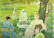 Family in the Orchard, 1890 - Theo van Rysselberghe