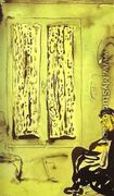 Figure in front of a Window with Drawn Curtains (Figure aupres d'une fenetre a rideaux fermes) 1891 - Edouard  (Jean-Edouard) Vuillard