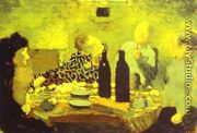 The Family After the Meal or The Green Diner (La Famille apres le repas ou Le Diner vert) 1891 - Edouard  (Jean-Edouard) Vuillard