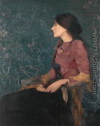 Seated Portrait of Thadee-Caroline Jacquet, later Madame Aman-Jean, before 1892 - Edmond-Francois Aman-Jean
